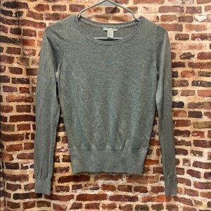 H&M small lightly sparkly silver/grey long sleeve
